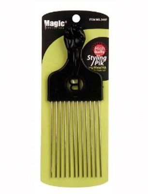 Magic Collection Styling Afro Pik Metal Long Comb #2407